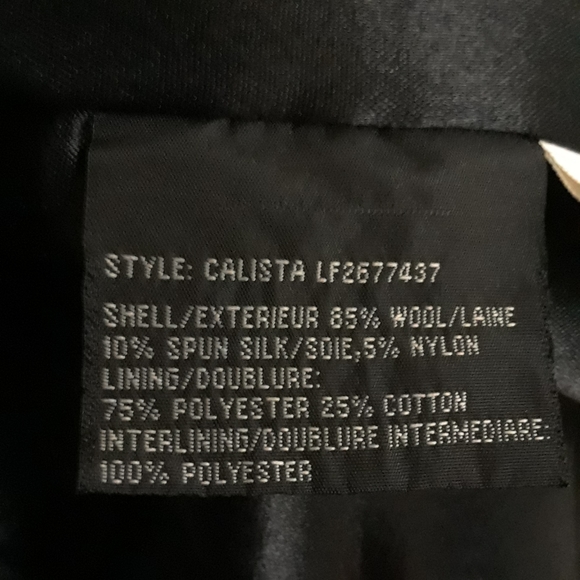 London Fog. Long Wool Coat. Black. 6P - Picture 15 of 16